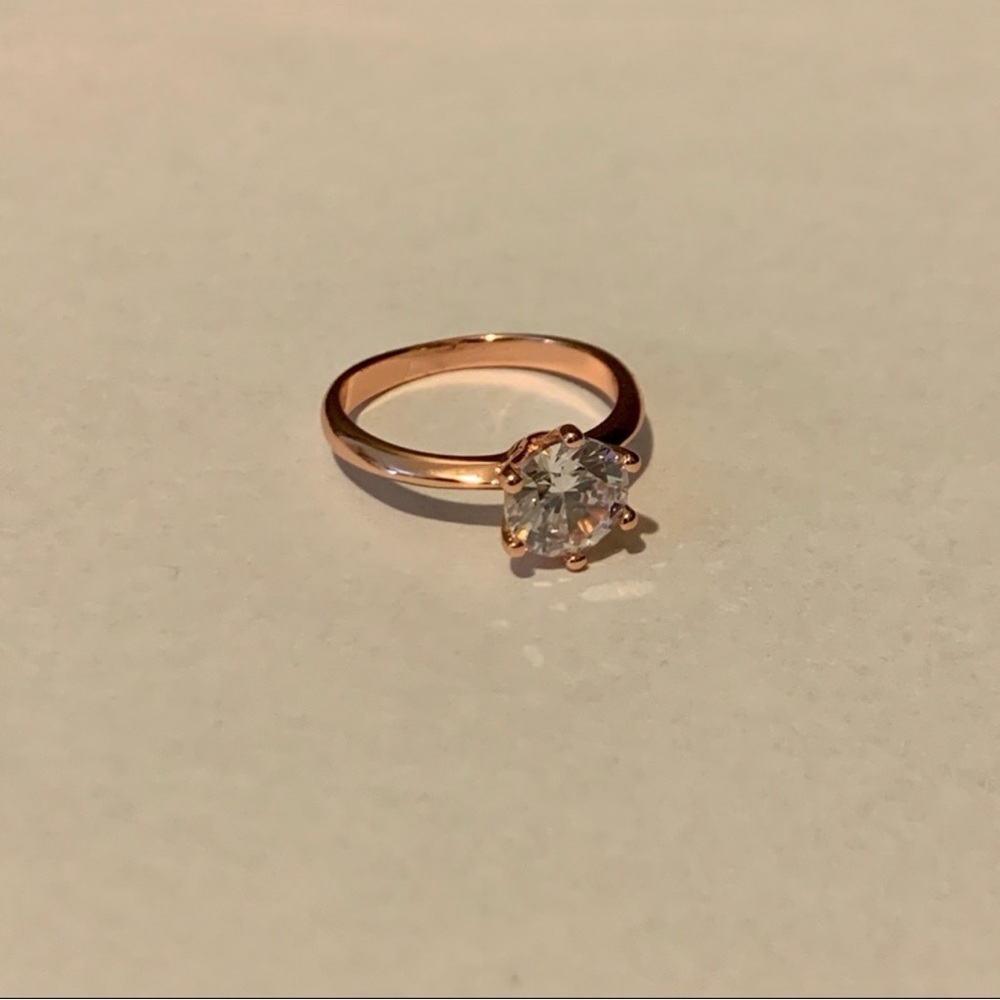 18K Rose Gold Diamond Ring Size 6 - Picture 13 of 13